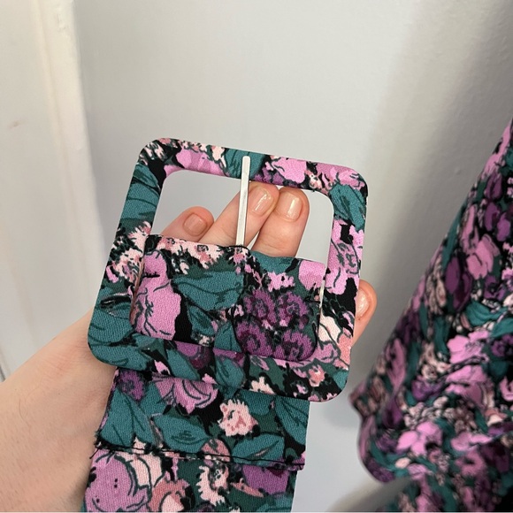 Brand new & Other Stories Lavender Turquoise Floral Mini Dress - Picture 12 of 15